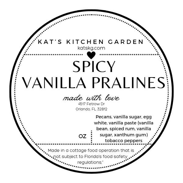 Spicy Vanilla Pralines